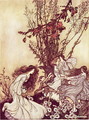 Dancing with the Fairies from Peter Pan in Kensington Gardens by J.M. Barrie, 1906 34 Peter Pan in Kensington Gardens by J.M. Barrie Dancing with the Fairies, 1906 - Arthur Rackham