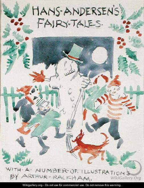 Front cover sketch for Hans Andersens Fairy Tales - Arthur Rackham
