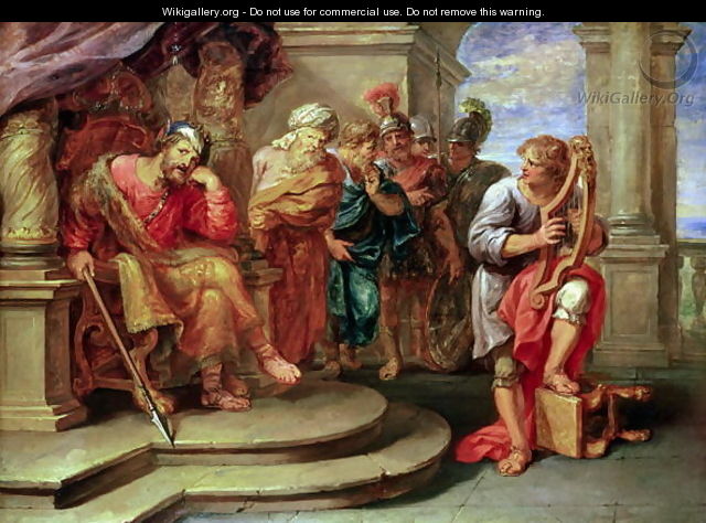 Saul Listening to David Playing the Harp - Erasmus II Quellin (Quellinus)