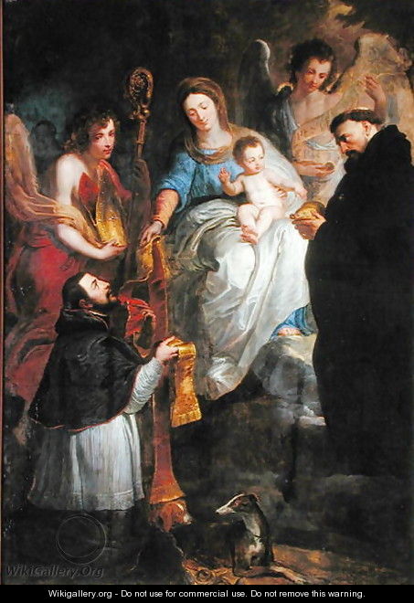 The Virgin Giving a Stole to St. Hubert - Erasmus II Quellin (Quellinus)