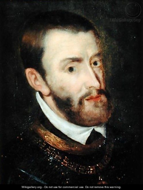 Portrait of Charles V 1500-58 - Augustin I Quesnel