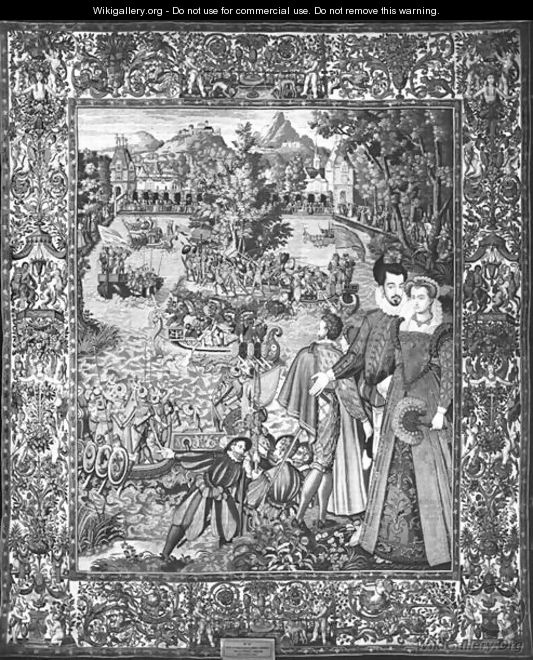 Water festival of Henri III 1551-89 and Louise de Lorraine 1553-1601 Brussels Workshop, c.1580 - Francois, the Elder Quesnel