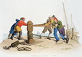 Fishermen at a Capstan, from Costume of Great Britain, published by William Miller, 1805 - William Henry Pyne