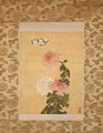 Two Butterflies above Chrysanthemums, Qing Dynasty, c.1760 - Shen Quan