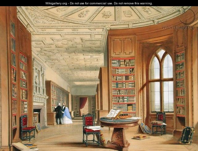 The Library, Windsor Castle, 1838 - James Baker Pyne