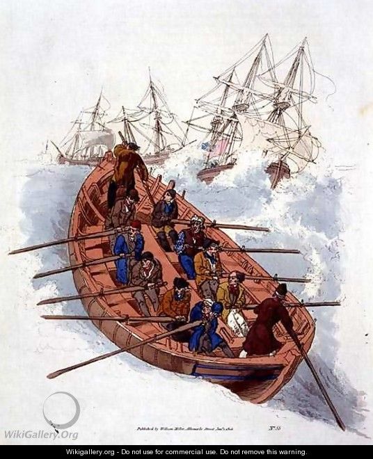Life-boatmen, from Costume of Great Britain, published by William Miller, 1805 - William Henry Pyne