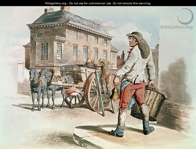 Refuse Collector, from Costumes of Great Britain, published by William Miller, 1805 - William Henry Pyne
