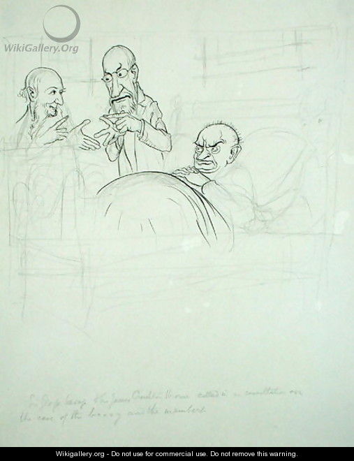 Sir George Savage and Sir James Crichton Browne 1840-1937 called in consultation over the case of the BXXXY and the members - Arthur Rackham