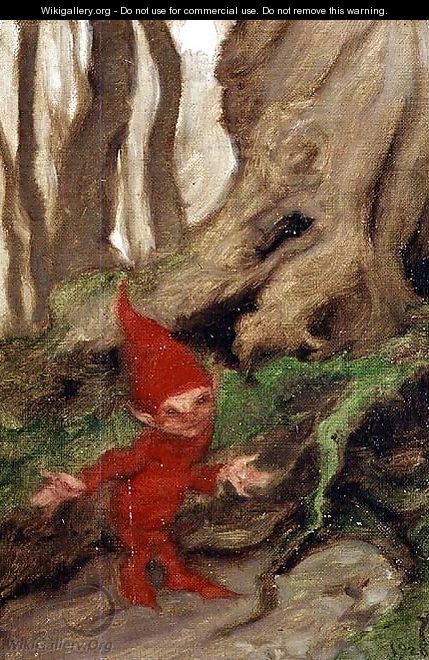 A Gnome by Tree Roots, 1928 - Arthur Rackham