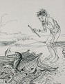 The Fisherman Piping, illustration from Aesops Fables, published by Heinemann, 1912 - Arthur Rackham