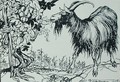 The Goat and the Vine, illustration from Aesops Fables, published by Heinemann, 1912 - Arthur Rackham