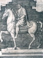 Equestrian Statue of Marcus Aurelius 121-180 AD - Marcantonio Raimondi