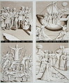 Carvings from the Church at Uppsala, plate 42 from Le Costume Ancien et Moderne by Jules Ferrario, published c.1820s-30s - Vittorio Raineri