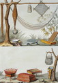 Domestic Tools and Furniture, Carib Tribe, Dutch Antilles, plate 69 from Le Costume Ancien et Moderne by Jules Ferrario, published c.1820s-30s - Vittorio Raineri