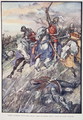 They Rushed Into The Fray Like Madmen Bent Upon Sudden Death, plate from The Story of France, by Mary MacGregor, 1920 - (after) Rainey, William