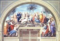 Parnassus and the Disputa, from the Stanza della Segnatura, print by Giovanni Volpato and Raphael Morghen - (after) Raphael (Raffaello Sanzio of Urbino)