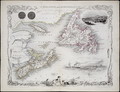 Nova Scotia and Newfoundland, from a Series of World Maps published by John Tallis and Co., New York and London, 1850s - John Rapkin