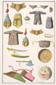 Chinese military arms and apparel, illustration from Le Costume Ancien et Moderne by Giulio Ferrario, published c.1820s-30s - Antonio Rancati