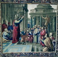 St. Paul Preaching at the Areopagus, from a series depicting the Acts of the Apostles, woven at the Beauvais Workshop under the direction of Philippe Behagle 1641-1705 1695-98 - (after) Raphael (Raffaello Sanzio of Urbino)