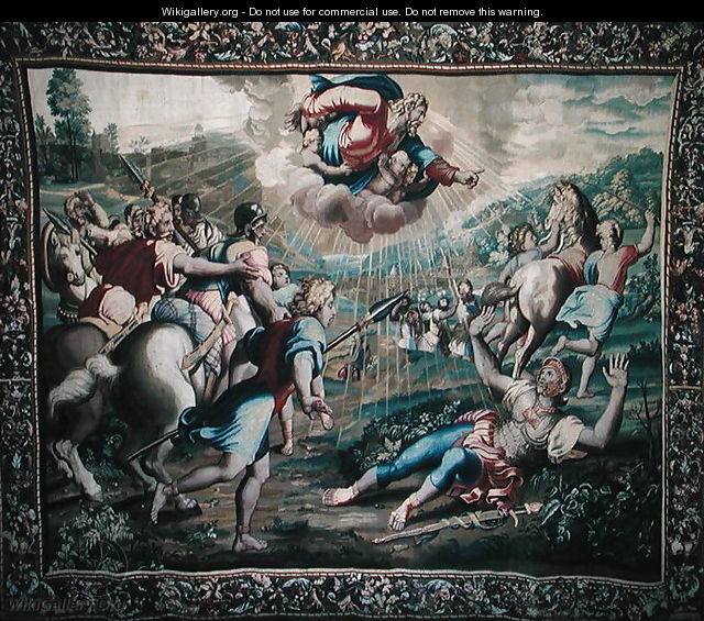 The Conversion of St. Paul, from a series depicting the Acts of the Apostles, woven at the Beauvais Workshop under the direction of Philippe Behagle 1641-1705 1695-98 - (after) Raphael (Raffaello Sanzio of Urbino)