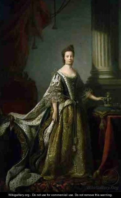 Queen Charlotte, Queen Consort of George III, c.1762-64 - Allan Ramsay