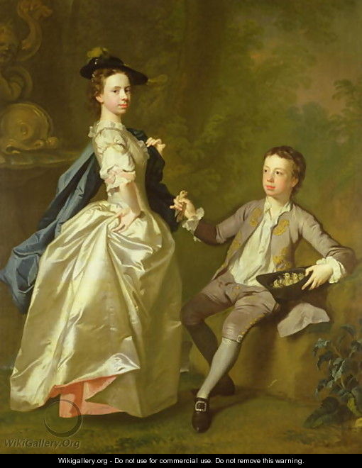 The Hon. Rachel Hamilton and her brother, the Hon. Charles Hamilton, 1740 - Allan Ramsay