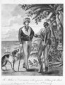Captain Marcus Rainsford c.1750-c.1805 with a private soldier of the Black Army, frontispiece to An Historical Account of the Black Empire of Hayti, published 1805 - (after) Rainsford, Marcus