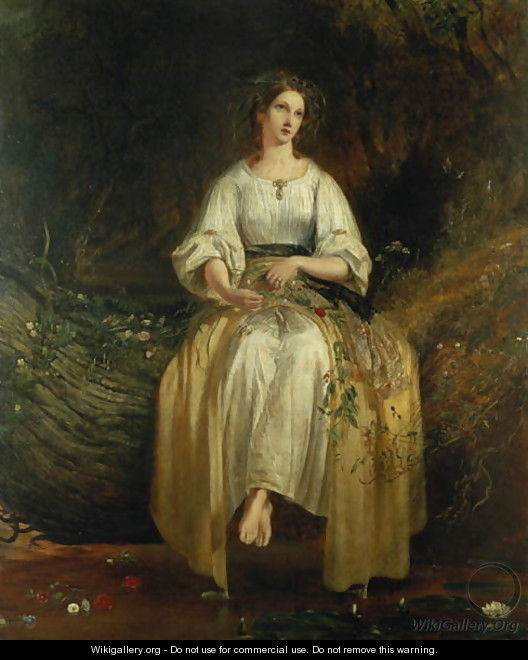 Ophelia weaving her garlands, 1842 - Richard Redgrave