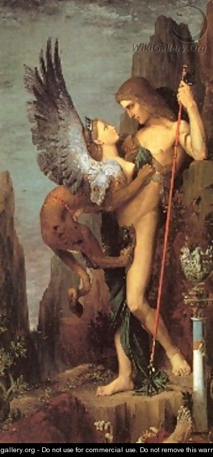 Oedipus And The Sphinx - Fabre Francois Xavier