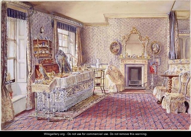 Interior of a bedroom - Samuel A. Rayner