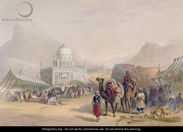 Temple of Ahmed Shauh, King of Afghanistan, Kandahar, plate 27 from Scenery, Inhabitants and Costumes of Afghanistan, engraved by Robert Carrick c.1829-1904 1848 - (after) Rattray, James