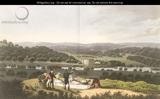 General View of Longleat from the Prospect Hill, from Fragments on the Theory and Practice of Landscape Gardening, pub. 1816 - Humphry Repton