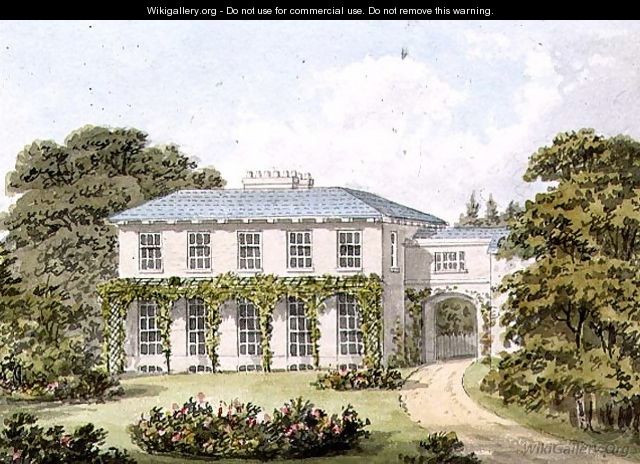 Design for the South Front of a House on Clapham Common for William Holme - Humphry Repton