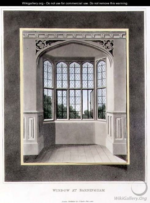 Window at Barningham Before from Fragments on the Theory and Practice of Landscape Gardening, pub. 1816 - Humphry Repton