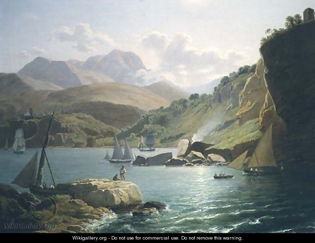A View of the Shore of Vietri Sul Mare and the Village of Raito, in the Gulf of Salerno, 1799 - Ramsay Richard Reinagle