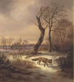 Fox in a Winter Scene - Wilhelm Reinhardt