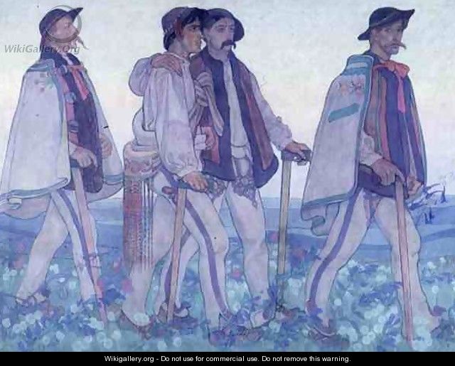 Procession of Polish Highlanders, c.1910 - Jan Rembowski