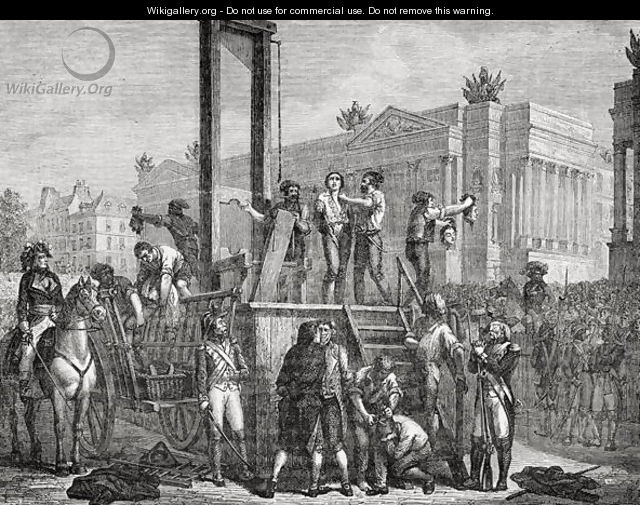 The Execution of Robespierre and his Followers in 1794, engraved by Jonnard - (after) Renaud, Henri