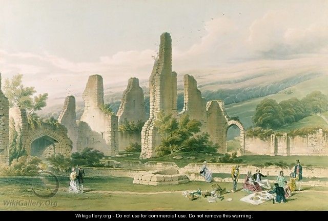 Sawley Abbey, from The Monastic Ruins of Yorkshire, engraved by George Hawkins 1819-52, 1842 - William Richardson