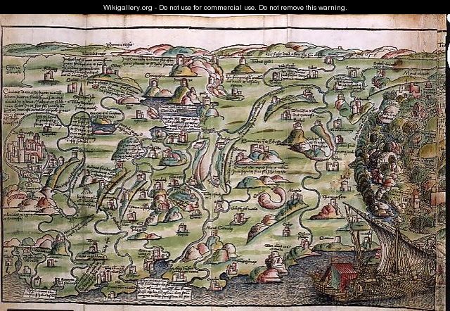 Map of the City of Jerusalem, from Peregrinatio in Terram Sanctam by Bernhard von Breydenbach 1440-97, 1486 - Erhard Reuwich