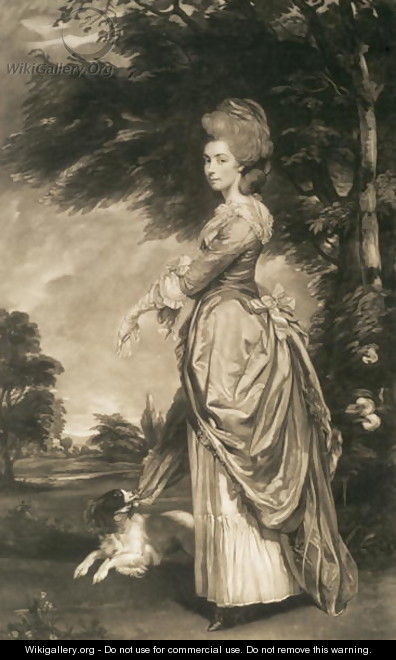 Portrait of Emily Mary, Countess of Salisbury 1750-1835, engraved by Valentine Green 1739-1813, 1781 - Sir Joshua Reynolds