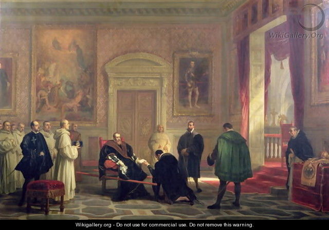 Charles V at the Monastery of San Jeronimo de Yuste, 1856 - Joseph-Nicolas Robert-Fleury
