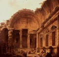 Interior of the Temple of Diana at Nimes, 1787 - Hubert Robert