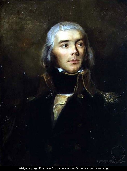 Portrait of Jacques Etienne Joseph Alexandre Macdonald 1765-1840 in the Uniform of an Aide-de-Camp in 1792, 1834 - Louis Edouard Rioult