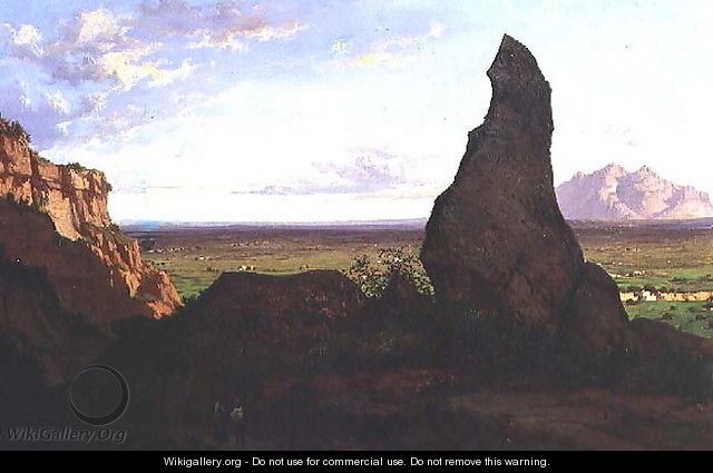 Landscape with a Prominent Rock - Luis Rigalt