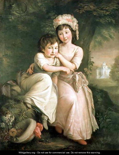 Portrait of Stephen Peter and Mary Anne Rigaud as Children 2 - John Francis Rigaud