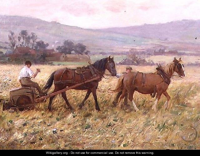 The Harvesting Team - Ernest Higgins Rigg