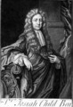 Portrait of Sir Joseph Child 1630-99, engraved by Michiel van der Gucht 1660-1725 - John Riley