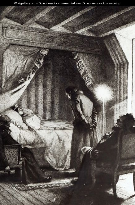 The Death of Emma Bovary from Madame Bovary by Gustave Flaubert, engraved by Carlo Chessa 1855-1925, 1906 - (after) Richemont, Alfred Paul Marie