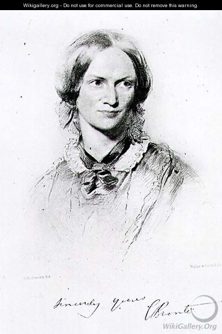 Portrait of Charlotte Bronte 1816-55 engraved by Walker and Boutall - George Richmond